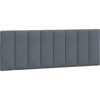 vidaXL Kopfteil-Kissen "Hanko" Dunkelgrau 140 cm Samt - Grau
