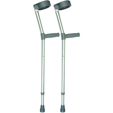 DAYS Doppelt verstellbare Krücken für Erwachsene, bequemer Griff Ellenbogenkrücken, leichte Mobilitätshilfe, Standard, Griff-zu-Bodenhöhe 64cm-94cm