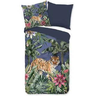 Duvet cover Pure 135x200 + 1* 80x80 cm - tiger in the jungle - Bunt