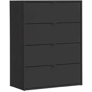 mokebo Kommode mit 4 Schubladen in Anthrazit Die Stilvolle Highboard, Anrichte oder Sideboard