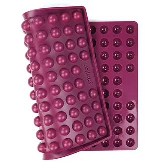 Collory® Backmatte Hundekekse für GROSSE HALBKUGEL (2cm Ø) Leckerlis, Silikon Backform, Backunterlage für Backblech, Diätmatte, Hitzebeständig, Lebensmittelecht & Bpa-frei