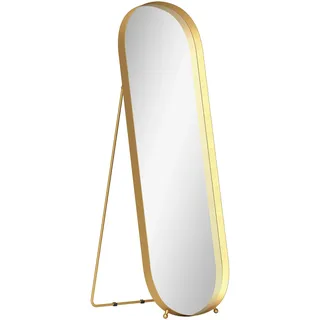 Homcom Ganzkörperspiegel 160 x 50 cm Gold