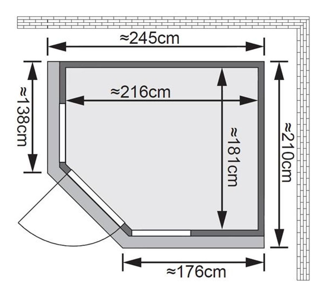 Bild von Amelia 3 inkl. 9 kW Ofen + Steuergerät Easy Bio + Dachkranz