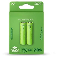 Werkseitig vorgeladene AA 2700 mAh wiederaufladbare Batterie, Blister 2 Batterien
