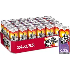 Mezzo Mix zero - prickelnd-erfrischendes Mischgetränk aus Cola und Orange ohne Zucker und ohne Kalorien - Softdrink in stylischen Einweg Dosen (24 x 330 ml)