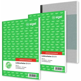 Sigel Notizbuch Lieferscheinbuch A5 kariert