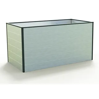 GFP Hochbeet Kräuter-Gemüse-Beet Aluminium CHRISTINA - 150x77x77cm - Aluminium eloxiert - Silber