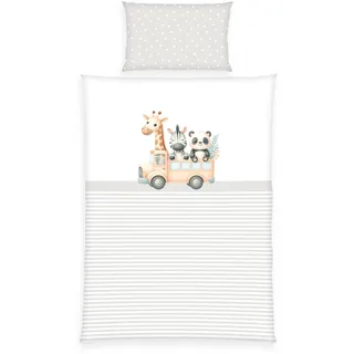 Herding babybest Bettwäsche-Set Adventure Buddies – 100×135 cm, Renforcé
