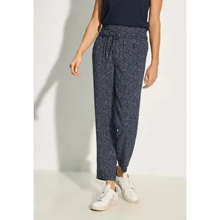 Cecil Jogger Pants »CHELSEA«, mit All-Over Print, blau