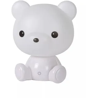 Ruvox LED Tischlampe Weiß Bär Kinderzimmer 25 cm 4000 K Dimmbar USB-C
