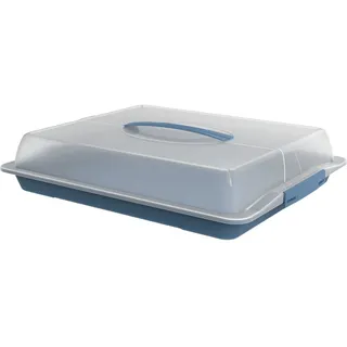 Partybutler Kuchenbox Transportbox Behälter "John XL" blau 47,5 x 39 X 9,8 cm