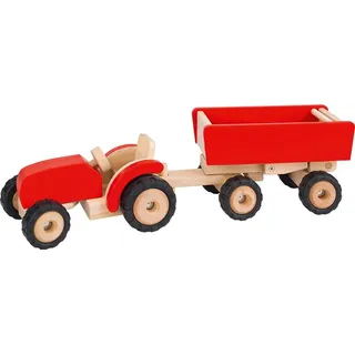 GoKi Traktor mit Anhänger rot (55942)