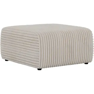 MKS Pouf Nessaro - Beige Cord , Kunststoff , Rechteckig , 87x44x96 cm , Oeko-Tex® Standard 100 , Wohnzimmer, Sessel, Hocker & Hockerbänke, Poufs