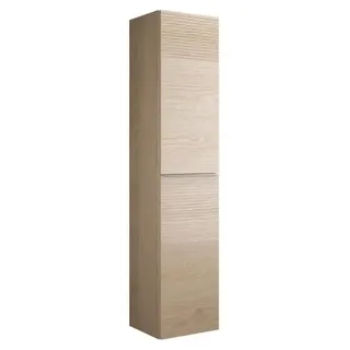 burgbad Fiumo Hochschrank 35 x 32 x 160 cm, 2 Türen, Anschlag rechts, mit Griff G0146, mit Plissée-Struktur oben und unten