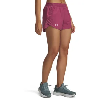 Under Armour Fly By 3' Shorts, superleichte & atmungsaktive Sporthose, Kurze Laufshorts schnelltrocknend & strapazierfähig,Fuchsia Dusk/Fuchsia Dusk/Reflective,XL