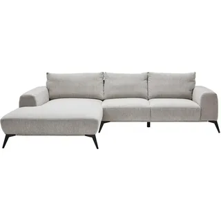 Stylife Ecksofa , Hellgrau , Metall , Füllung: Schaumstoff , Ottomane links, L-Form , 298x187 cm , Stoffauswahl, seitenverkehrt erhältlich, Hocker erhältlich , Wohnzimmer, Sofas & Couches, Wohnlandschaften, Ecksofas