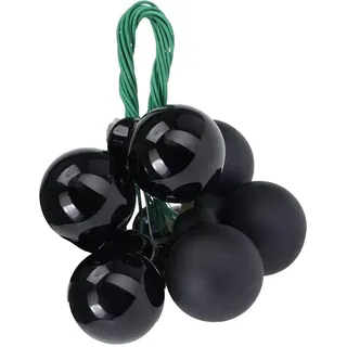 Home Styling Collection Weihnachtsdeko Weihnachtskugeln , Schwarz , Glas , 8x7x8 cm , Dekoration, Weihnachtsdekoration