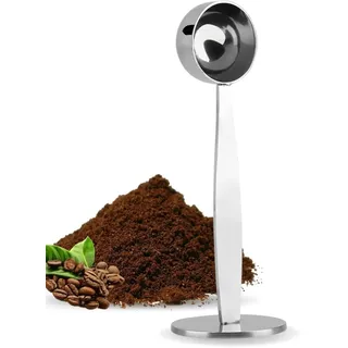 YUMILI Kaffeepulver mit Mesure-Löffel,for measuring and mashing,2in1 Edelstahl Kaffeemesslöffel Kaffeestempel Tamping Messlöffel für Kaffeebohnenpulver