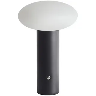 Beliani Led-Tischleuchte Schwarz/Weiß Buayan , Metall , LED integrated , 15x25x15 cm , Lampen & Leuchten, LED Beleuchtung, LED-Tischlampen