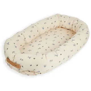 Filibabba Babynest Dancing Swallow Blue