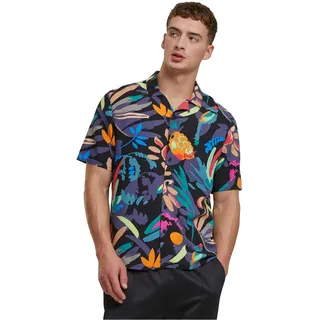 Urban Classics Herren Freizeithemd Viskose AOP Resort - Regular Fit