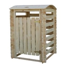 Timbela Mülltonnenbox Holz M606-1 für 1 Behälter