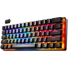 SteelSeries Apex Pro Mini Wireless HyperMagnetic Gaming-Tastatur – Die weltweit schnellste Tastatur – 60%-Formfaktor – RGB – PBT-Keycaps – Bluetooth – 2,4 GHz – USB-C – Englisch Tastatur QWERTY