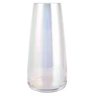 SUEOUX Bunte Glasvase, irisiertes Glas, 22 cm hoch, moderne Dekoration für Zuhause, Büro und Wohnzimmer, 22 x 10 cm