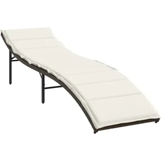 vidaXL Sonnenliege 100 x 199 x 50 cm Braun