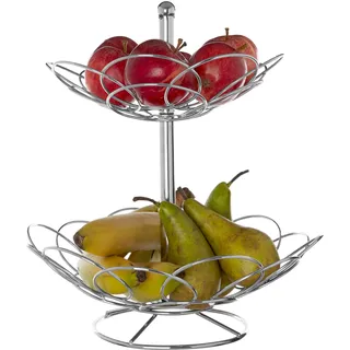 Premier Housewares Hängende Körbe, 3-Tier, Chrom