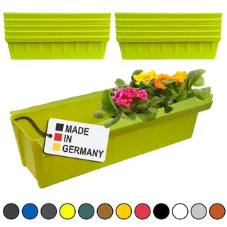 Paletten Blumenkasten 10er-Set Hellgrün Einsatz zum an- & Einhängen Pflanzkasten