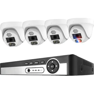 Sicherheitskamerasystem, Gesichtserkennung, Bewegungsbenachrichtigungen, 8CH NVR 4 CAM 8MP-a, 3TOutdoor-Sport-a