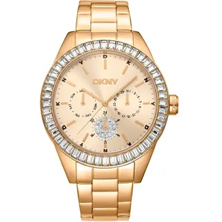 Dkny Nolita Multi Glitz 40 Mm Damenuhr - Yellow Gold / Champagne / Mineral - One Size