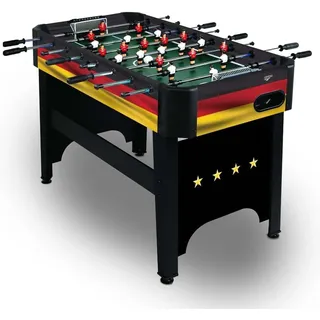 Carromco Kickertisch Deutschland-XT - Tischfußball Edition im Deutschland-Design - Fussballtisch für Kinder und Erwachsene - abgerundete Sicherheitsecken und Metall-Netz-Tore, inkl. 4X Kickerball