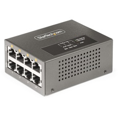 Bild von StarTech.com 4-Port Multi-Gigabit PoE++ Injector, 5/2.5G Ethernet (NBASE-T), PoE/PoE+/PoE++ (802.3af/802.3at/802.3bt), 160W Injektor, Wand-/DIN-Schienen Montage, PoE Adapter (AS445C-POE-INJECTOR)