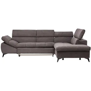 Stylife Ecksofa , Graubraun , Textil , Uni , Ottomane rechts, L-Form , 279x210 cm , Stoffauswahl, seitenverkehrt erhältlich, Hocker erhältlich, Rücken echt , Wohnzimmer, Sofas & Couches, Wohnlandschaften, Ecksofas