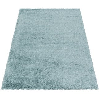 Fluffy 3500 Hochflorteppich 80 x 250 cm blau