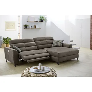 Jockenhöfer Gruppe Ecksofa »Double One L-Form«, mit 2x 120cm breiten, elektromotorischen Relaxfunktionen, braun