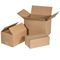 Only Boxes, Packung mit 25 Kartons, einfacher Kanal verstärkt, Aufbewahrungsbox, Maße 25 x 20 x 15 cm
