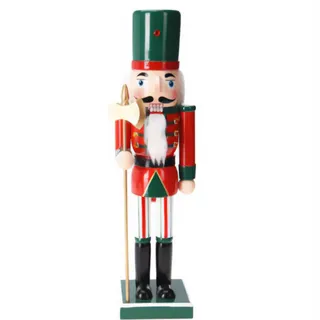 Home Styling Collection Nussknacker Kiefernholz 38 cm , Multicolor , Holz , 8.8x38x10.2 cm , Dekoration, Weihnachtsdekoration