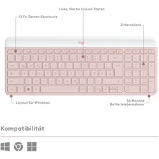 Bild von MK470 Slim Wireless Combo DE Set rosa