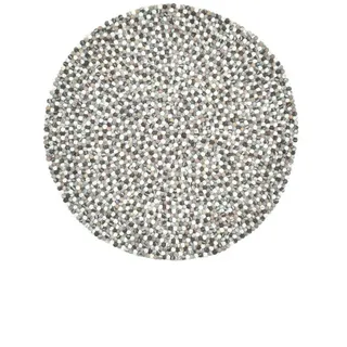 Theko Filzteppich Felty 34x34 cm , Naturfarben , Textil , Abstrakt , Rund , 34x34 cm , für Fußbodenheizung geeignet , Teppiche und Böden, Teppiche, Schafwollteppiche