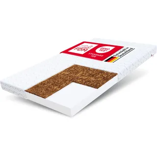 FDM Baby Coco MAX 90 x 190 cm Schaumstoffmatratze Kokos Matratze 10 cm Höhe Kindermatratze Härtegrad H2/H3 (Mittelweich/Mittelhart) Bezug Zweiseitig Abnehmbar Waschbar
