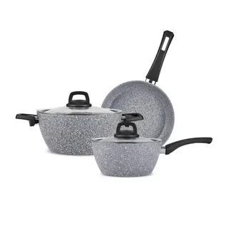 Karaca Gris Biogranite Kochgeschirr-Set, 5 Teilig