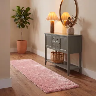 SAFAVIEH Zottelig Teppich für Wohnzimmer, Esszimmer, Schlafzimmer - Polar Shag Collection, Kurzer Flor, Hell-Pink, 69 X 244 cm