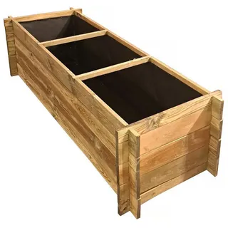 Habitat Garten Hochbeet/Gemüsebeet dhalia , Hellbraun , Holz , 60x41x140 cm , Gartenzubehör, Gartenpflege