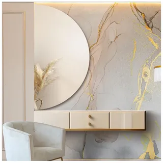 Alfaram® Spiegel, Wandspiegel, Badezimmerspiegel - 50x100 cm - Halbrund - Halbkreis - Rahmenlos - Geschliffenes Glas - für Schlafzimmer, Badezimmer, Flur