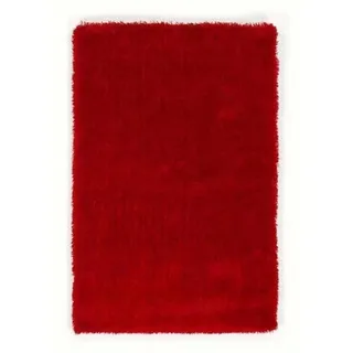 Novel Shaggy , Rot , Kunststoff , rechteckig , 80x150 cm , für Fußbodenheizung geeignet , Teppiche und Böden, Teppiche, Hochflorteppiche & Shaggys