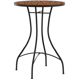 vidaXL Mosaik-Bistrotisch Terrakotta Ø50x70 cm Keramik - Orange