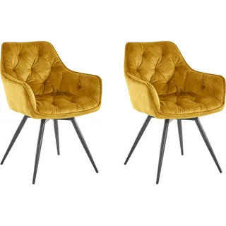 HELA Esszimmerstuhl »Mara« (Set) 2 Stk.Drehstuhl, Teddy Bezug, Webstoff oder Samtvelours, braun